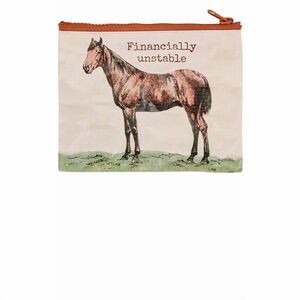 Primitives By Kathy "Financially Unstable" Horse Zipper Wallet Humor